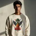 Unisex Peace & War Sweatshirt | Inspirational Buddha Design