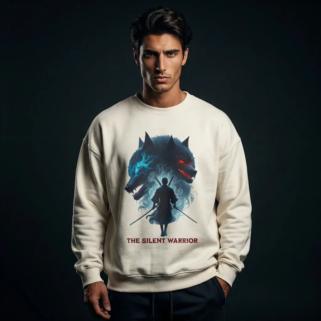 War Within Samurai Sweatshirt – Silent Power, Inner Battle  (S)