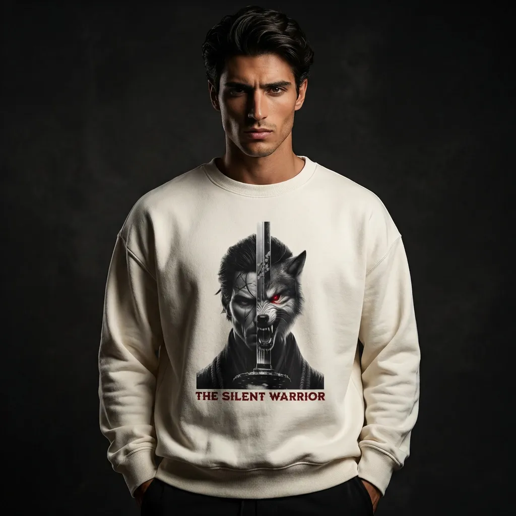 The Silent Warrior Unisex Heavy Blend Crewneck Sweatshirt... (S)